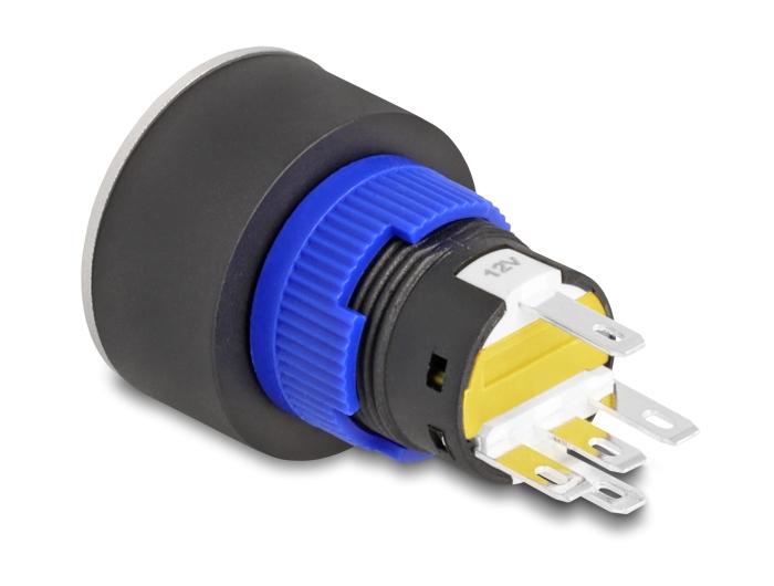 Delock Drucktaster vorstehend zum Einbau 22 mm 5 x Lötanschlüsse Taster fl