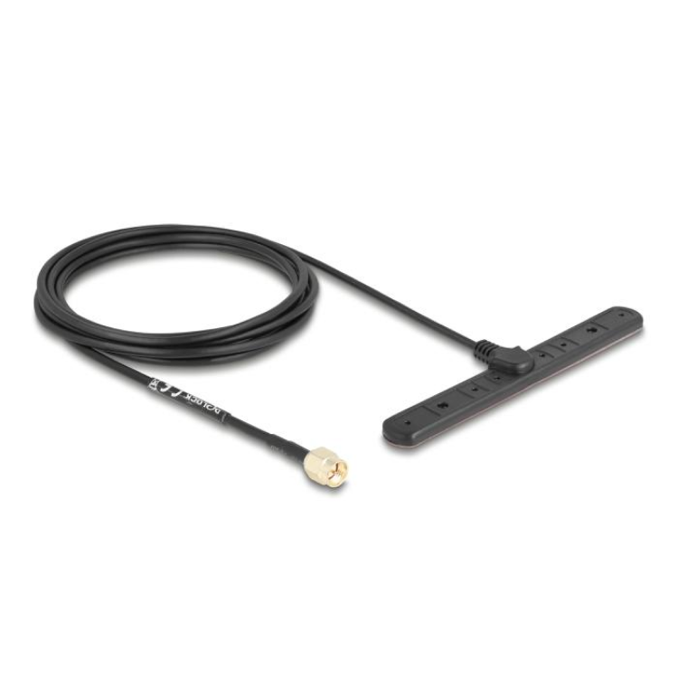 Delock 5G LTE Antenne SMA Stecker 3 dBi omnidirektional fest mit Anschluss - Delock