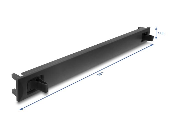 Delock 19″ 1 HE Blindpanel ABS Kunststoff mit Einrastfunktion (Snap-In)