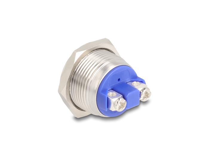 Delock Drucktaster zum Einbau 19 mm 2 x Schraubklemme Taster hoch