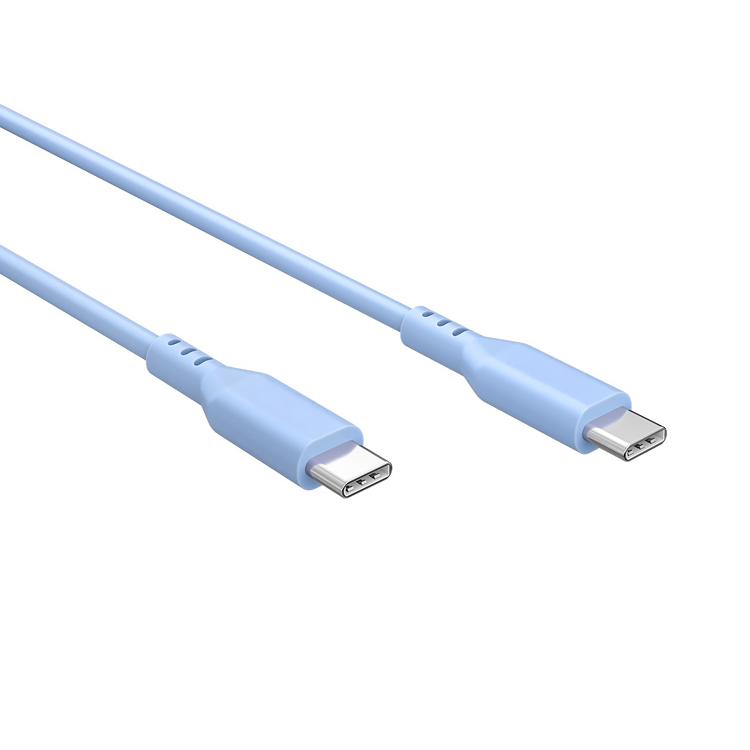 USB-C™ Silikonkabel, 1,5 m, blau