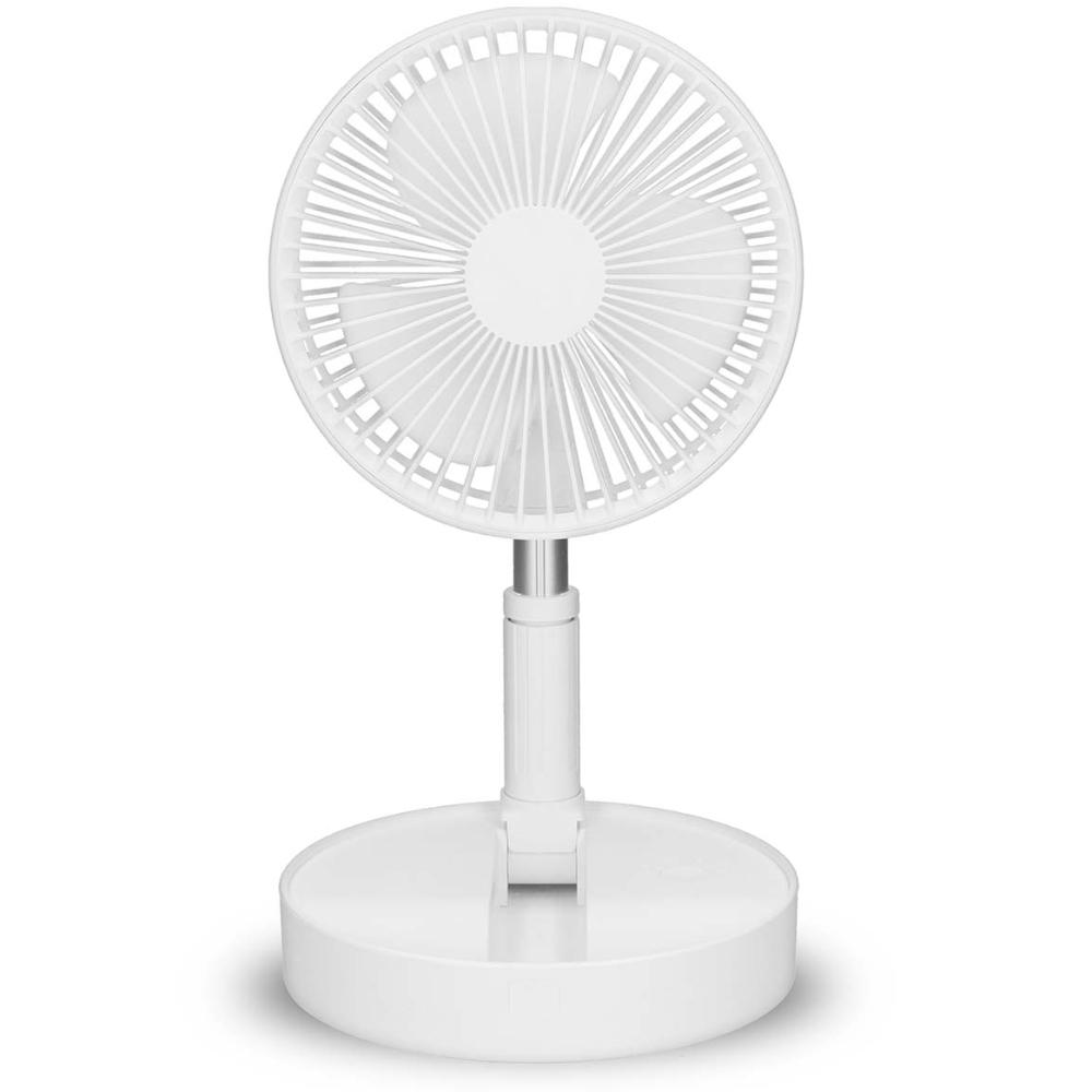 Tragbarer flexibler Tisch- und Standventilator mit 20 cm Durchmesser und Li-Ion-Akku