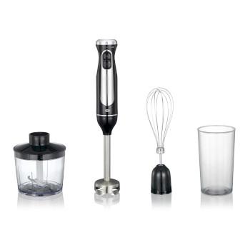Stabmixer mit Zerkleinerer und Mixbecher 600W Schwarz / Edelstahl - MELISSA