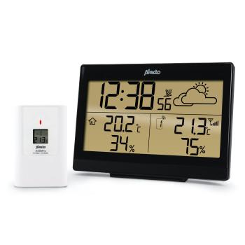 Wetterstation mit drahtlosem Sensor Schwarz - Alecto