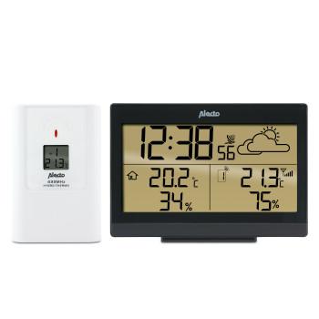 Wetterstation mit drahtlosem Sensor Schwarz - Alecto