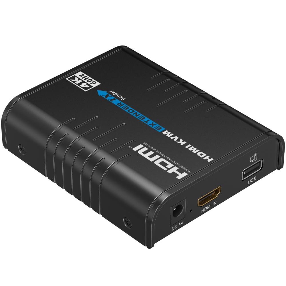 • Merk: Allteq • Product: HDMI KVM Extender over IP • Model: LK473KVM-AK • Type: set (zender + ontvanger) • Max. resolutie: 4K@60Hz • Max. lengte: 120 meter (via Cat5e/6 kabel) • Functie: HDMI + KVM (toetsenbord, video, muis) • Aansluitingen: HDMI, RJ45, USB • Materiaal behuizing: metaal • Kleur: zwart • Bedrijfstemperatuur: -20C tot 60C Allteq LK473KVM-AK HDMI KVM Extender over IP De Allteq LK473KVM-AK HDMI KVM Extender over IP maakt het mogelijk om HDMI-signalen in hoge kwaliteit over lange afstanden te verzenden, gecombineerd met KVM-functionaliteit. Dit betekent dat niet alleen beeld en geluid, maar ook bediening via toetsenbord en muis kan worden doorgestuurd. Het signaal wordt via standaard Cat5e of Cat6 netwerkkabels overgebracht en kan afstanden tot 120 meter overbruggen. Dankzij de ondersteuning van resoluties tot 4K bij 60Hz geniet de gebruiker van een haarscherpe en vloeiende beeldweergave. Eigenschappen van het product Deze extender bestaat uit een zender en een ontvanger. De zender wordt aangesloten op de bron, zoals een computer of mediaspeler, terwijl de ontvanger het signaal omzet voor weergave op een monitor of projector. De ingebouwde USB-ondersteuning maakt het mogelijk om toetsenbord en muis te gebruiken alsof deze direct op de broncomputer zijn aangesloten. Dit maakt de extender bijzonder geschikt voor toepassingen waarbij zowel video als besturing op afstand nodig zijn, zoals in serverruimtes, controlekamers, klaslokalen of presentatieruimtes. De stevige metalen behuizing en zwarte afwerking zorgen voor duurzaamheid en een professionele uitstraling. Kenmerken • Verzendt HDMI-signalen tot 120 meter via Cat5e/6 netwerkkabel • Ondersteunt resoluties tot 4K@60Hz • KVM-functionaliteit: bediening met toetsenbord en muis op afstand • Inclusief zender en ontvanger • Robuuste metalen behuizing in zwarte uitvoering • Eenvoudig te installeren en direct gebruiksklaar Technische informatie De Allteq LK473KVM-AK Extender set is voorzien van HDMI-aansluitingen voor bron en weergave, RJ45 female aansluitingen voor de netwerkverbinding en USB-poorten voor KVM-bediening. De voeding verloopt via een DC 5V aansluiting. Dankzij de ondersteuning van 4K@60Hz resolutie en een overdrachtslengte tot 120 meter levert de extender betrouwbare prestaties in uiteenlopende professionele en particuliere A/V-opstellingen. Met de combinatie van beeld, geluid en bediening biedt de Allteq LK473KVM-AK een complete oplossing voor hoogwaardige signal distribution. - Allteq