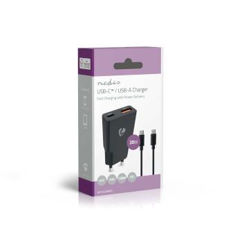 Ladegerät 20 W GaN PD3.0 Schnellladefunktion 1.5 / 2.0 / 2.22 / 3.0 A - Nedis