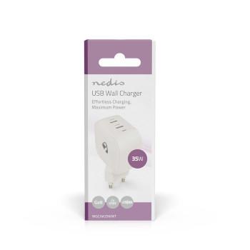 Ladegerät 35 W GaN PD3.0 Schnellladefunktion 1.75 / 2.33 / 2.92 / 3.0 - Nedis
