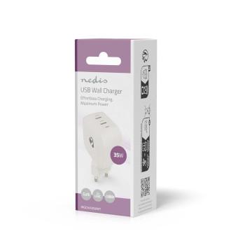 Ladegerät 35 W GaN PD3.0 Schnellladefunktion 1.75 / 2.33 / 2.92 / 3.0 - Nedis