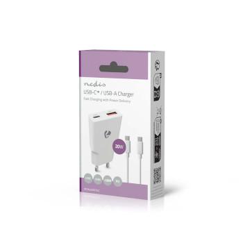 Ladegerät 20 W GaN PD3.0 Schnellladefunktion 1.5 / 2.0 / 2.22 / 3.0 A - Nedis