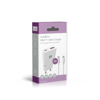 Ladegerät 20 W GaN PD3.0 Schnellladefunktion 1.5 / 2.0 / 2.22 / 3.0 A - Nedis