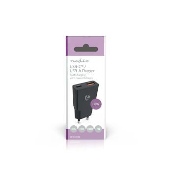 Ladegerät 30 W GaN PD3.0 30W Schnellladefunktion 1.5 / 2.0 / 2.5 / - Nedis