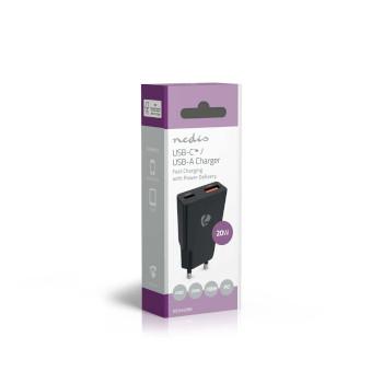 Ladegerät 20 W GaN PD3.0 Schnellladefunktion 1.5 / 2.0 / 2.22 / 3.0 A - Nedis