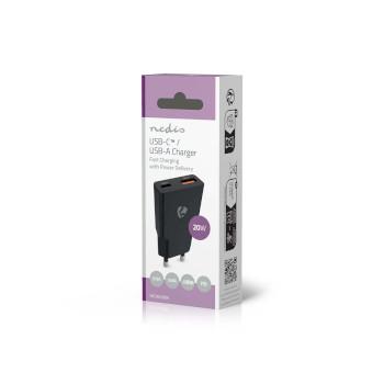 Ladegerät 20 W GaN PD3.0 Schnellladefunktion 1.5 / 2.0 / 2.22 / 3.0 A - Nedis