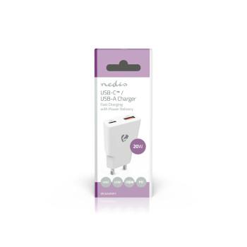 Ladegerät 20 W GaN PD3.0 Schnellladefunktion 1.5 / 2.0 / 2.22 / 3.0 A - Nedis