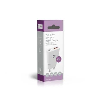 Ladegerät 20 W GaN PD3.0 Schnellladefunktion 1.5 / 2.0 / 2.22 / 3.0 A - Nedis