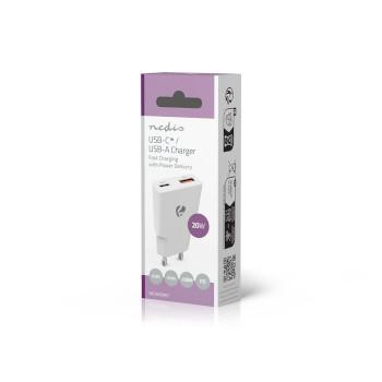 Ladegerät 20 W GaN PD3.0 Schnellladefunktion 1.5 / 2.0 / 2.22 / 3.0 A - Nedis