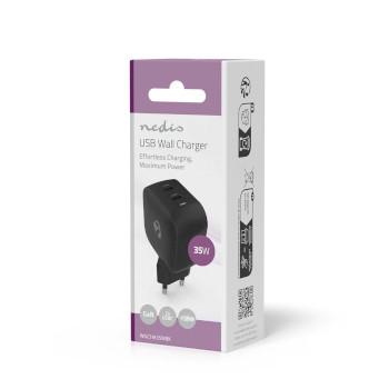 Ladegerät 35 W GaN PD3.0 Schnellladefunktion 1.75 / 2.33 / 2.92 / 3.0 - Nedis