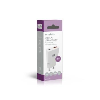Ladegerät 30 W GaN PD3.0 30W Schnellladefunktion 1.5 / 2.0 / 2.5 / - Nedis