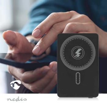Powerbank 5000 mAh Kabelloses Laden 1.67 / 2.22 / 3.0 A Outputs: - Nedis