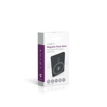 Powerbank 5000 mAh Kabelloses Laden 1.67 / 2.22 / 3.0 A Outputs: - Nedis