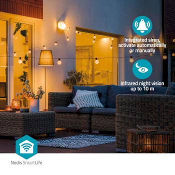 SmartLife Außenkamera Wi-Fi Spotlight 3MP Full HD 1296p - Nedis