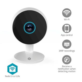 SmartLife Innenkamera Wi-Fi 3MP Full HD 1296p Cloud-Speicher - Nedis