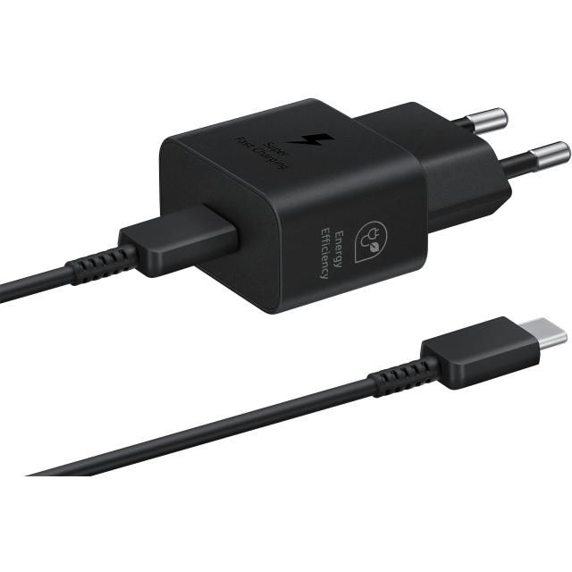 EP-T2510XBEGEU Samsung USB-C PD Wall Charger 25W + USB-C Cable Black Bulk - Samsung