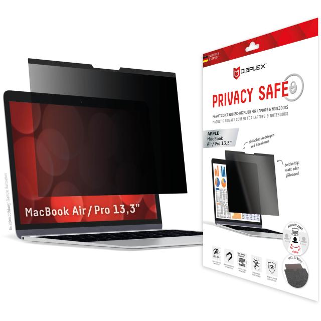 DISPLEX Privacy Safe Magnetic MacBook Air 13.3/Pro 13.3 - Displex