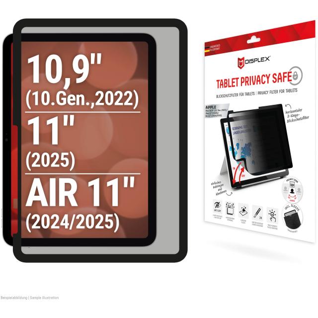 DISPLEX Privacy Safe Tablet Apple iPad 10.9/iPad 11 (2025)/Air 11 (2025) - Displex
