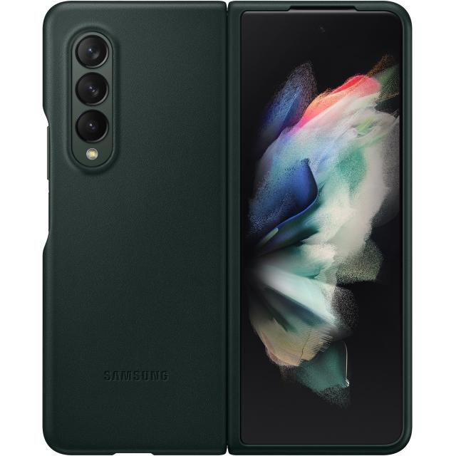 EF-VF926LGEGWW Samsung Leather Cover Galaxy Z Fold3 Green - Samsung