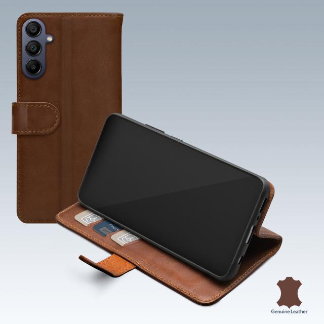 Mobilize Leather Wallet Samsung Galaxy A15 4G/5G Brown - Mobilize