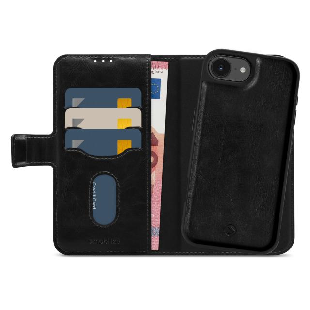 Mobilize 2in1 Magsafe Compatible Gelly Wallet Case Apple iPhone 16e Black - Mobilize
