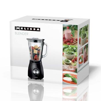 Blender 1,5L Glasbehälter Zerstäuber 500W Mattschwarz - MELISSA