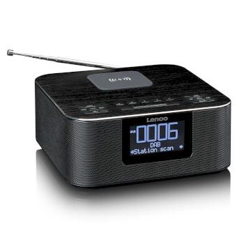 Stereo-Radiowecker mit DAB+ UKW Bluetooth® kabellosem Laden - Lenco