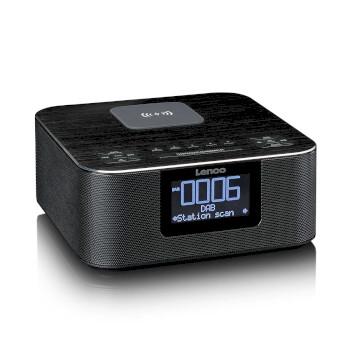 Stereo-Radiowecker mit DAB+ UKW Bluetooth® kabellosem Laden - Lenco