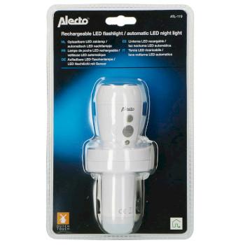 Wiederaufladbare LED-Taschenlampe Weiß - Alecto