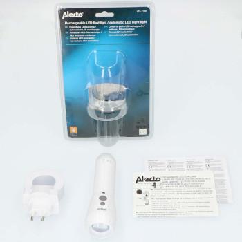 Wiederaufladbare LED-Taschenlampe Weiß - Alecto