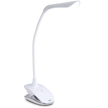 Wiederaufladbare LED-Lampe mit Klemme Weiß - Fysic