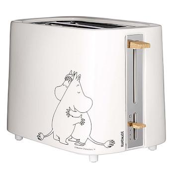 Keramischer Toaster, 2 Scheiben, 875W, weiß - MOOMIN