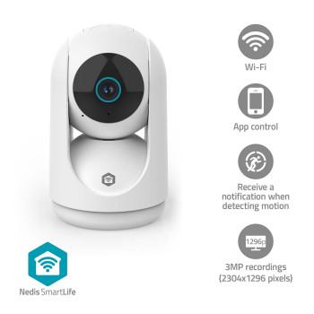 SmartLife Kamera für Innen 3MP Full HD 1296p Pan Tilt Cloud-Speicher - Nedis
