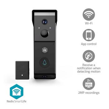 SmartLife Videotürsprechanlage Batteriebetrieben 2x Full HD 1080p Cloud-Speicher - Nedis