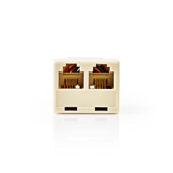 Telekommunikations-Splitter RJ11 Buchse 2x RJ11 (4/6) Buchse ABS Elfenbein Karton - Nedis