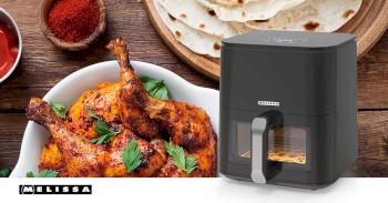 Digitale Heißluftfritteuse XL 5 l 60-Minuten-Timer 8 Voreinstellungen - MELISSA