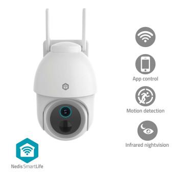 SmartLife Kamera für Außen Spotlight 3MP Full HD 1296p Schwenken Neigen - Nedis
