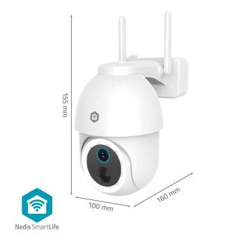 SmartLife Kamera für Außen Spotlight 3MP Full HD 1296p Schwenken Neigen - Nedis