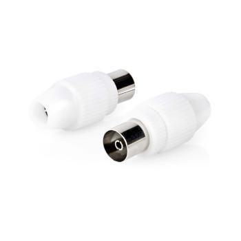 IEC (Koax) Stecker Gerade Buchse Vernickelt 75 Ohm Schraube - Nedis