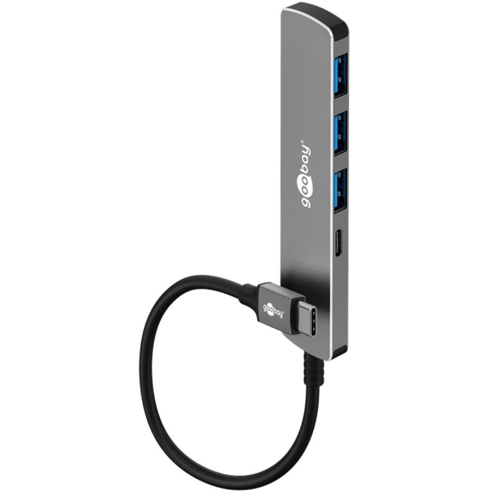 Schlanke 4-Port USB-Hub, USB-C™ auf USB-C™/USB-A, 5 Gbit/s