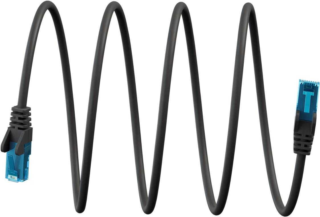 CAT 6A Netzwerkkabel, U/UTP, schwarz - Goobay
