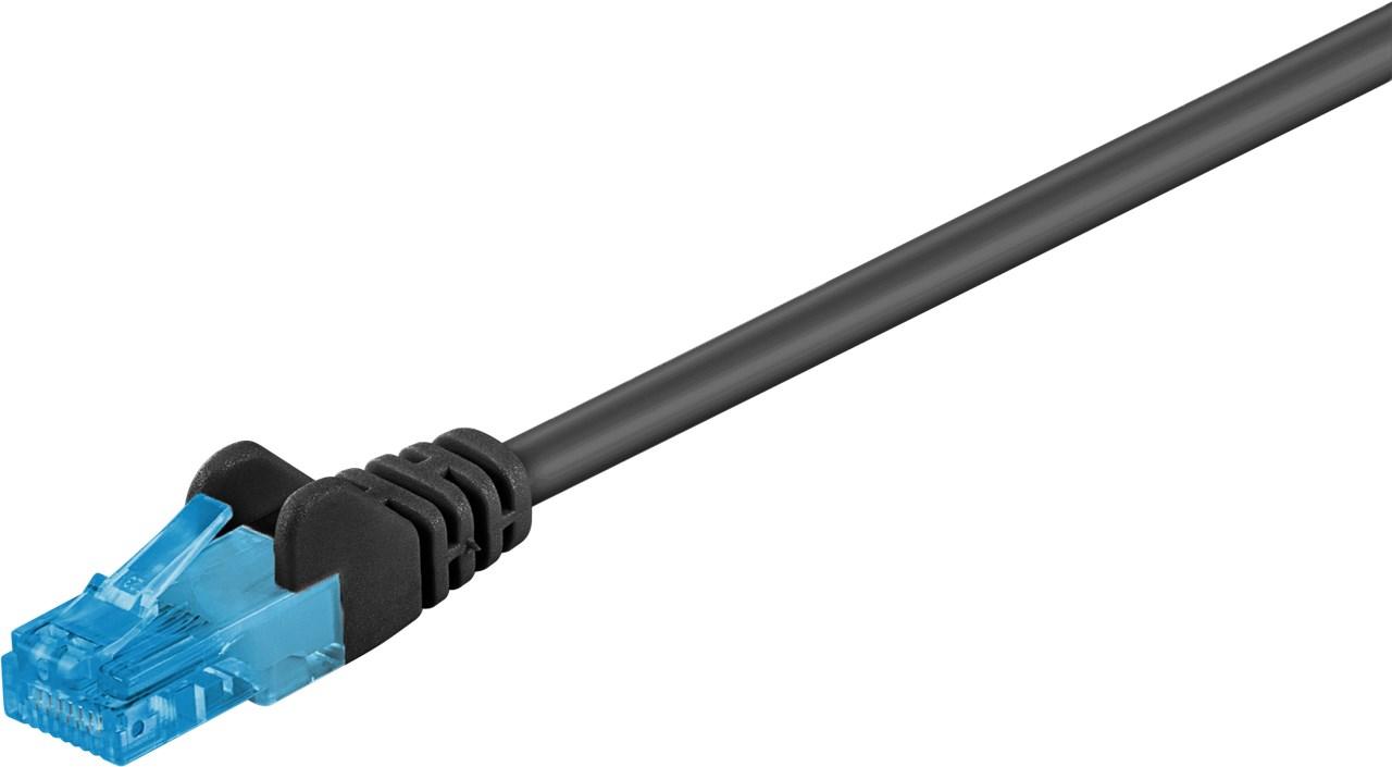 CAT 6A Netzwerkkabel, U/UTP, schwarz - Goobay